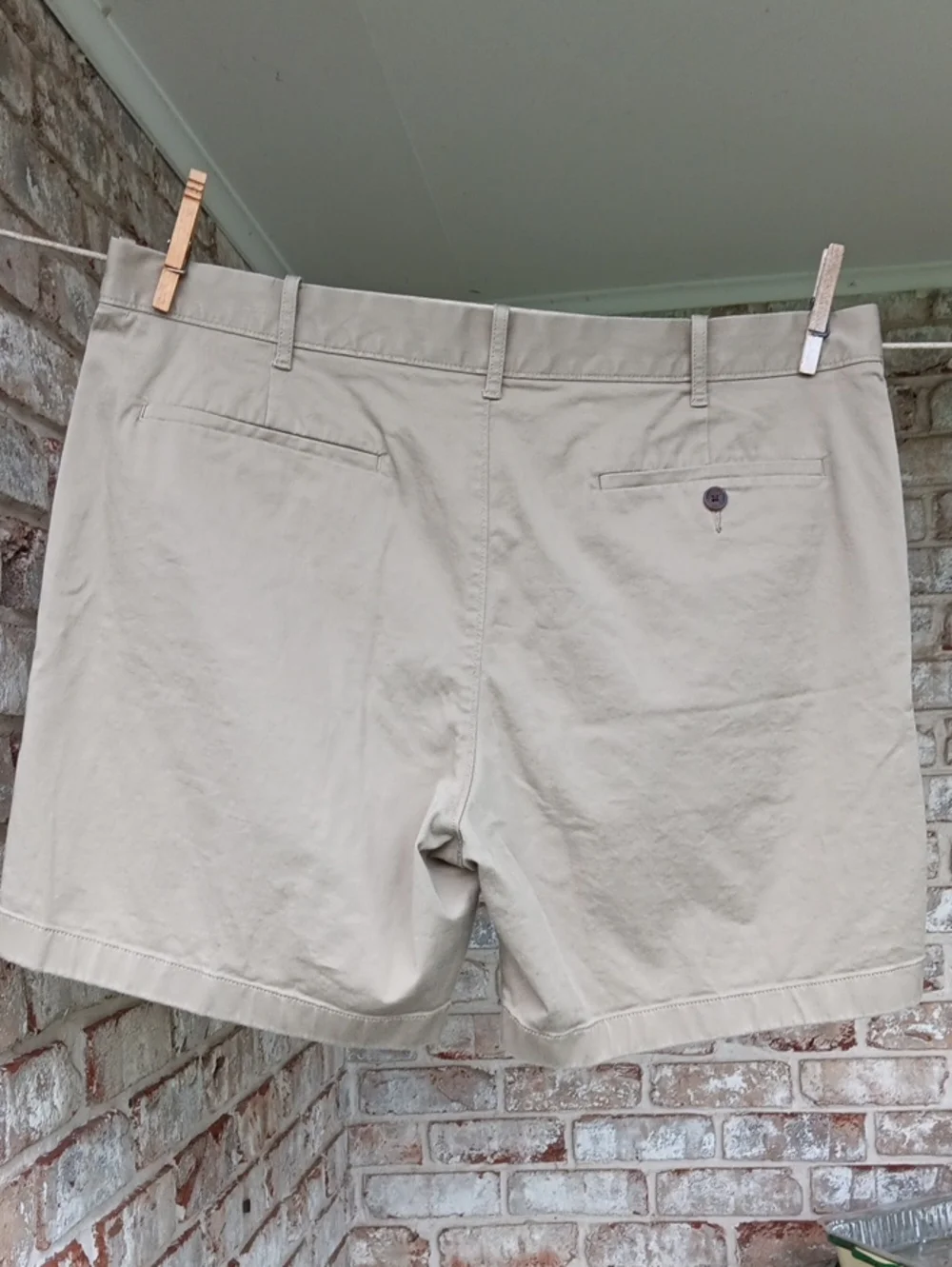 J. Crew Men's Beige Flat Front Cotton Shorts